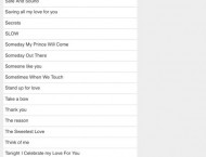 ภาพ list เพลงไทย และ สากล ทั้งหมด